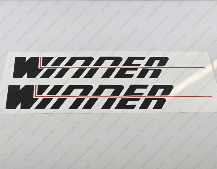 Winner Boat Logo V1 Decal Set of 2 x 18"